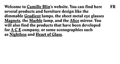 Desktop Screenshot of camilleblin.com